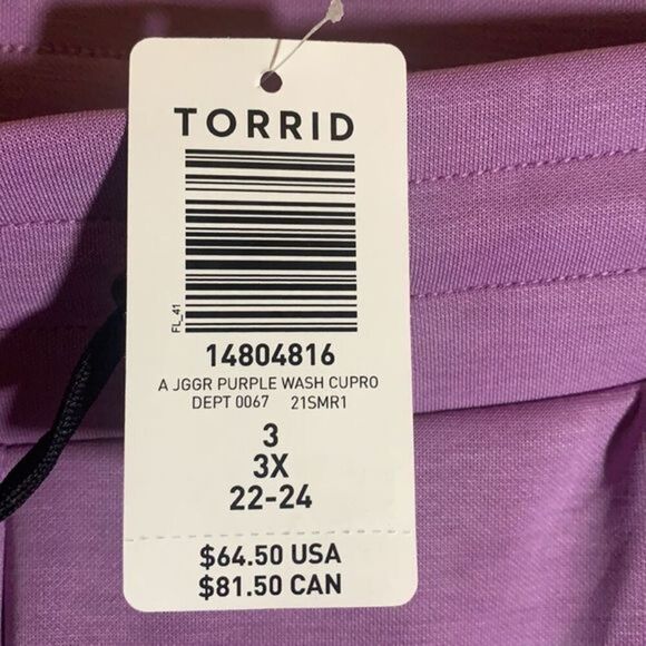 Torrid Purple Relaxed Fit Jogger NWT - Picture 7 of 7